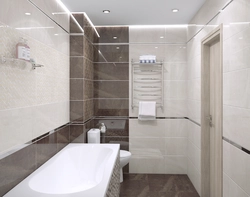Bathroom design with tiles 60 by 30