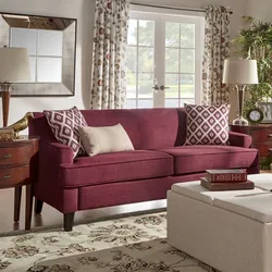 Lingonberry color in living rooms photo
