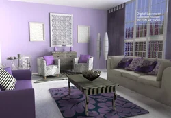 Lilac gray living room photo