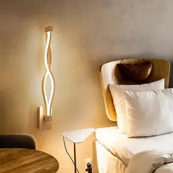 Lamp on the wall in the bedroom photo