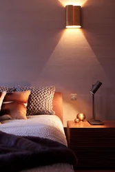 Lamp On The Wall In The Bedroom Photo