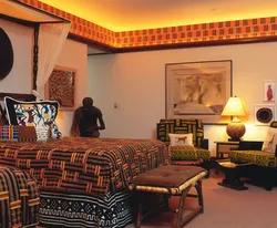 Спальня ў афрыканскім стылі дызайн
