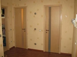 Photo of the door in the bathroom Khrushchev