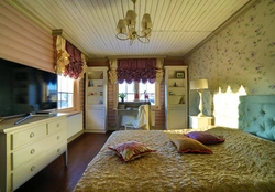 Дизайн спальни на даче в деревянном доме