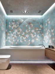 Плитка на потолке в ванной фото дизайн