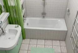 Kiçik vanna otağı fotoşəkili üçün üstündə lavabo olan küvet