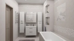 Combination with white color in the bathroom interior