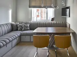 Small Kitchen Design With Corner Sofa