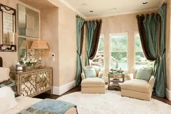 How to choose curtains for the living room according to the color of the wallpaper photo