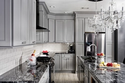 Photo of a silver kitchen