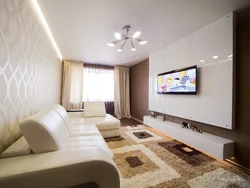 Interior of an ordinary apartment living room photo