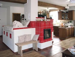 Kitchen design with stove heating