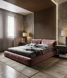 Photo of a bedroom in a modern style