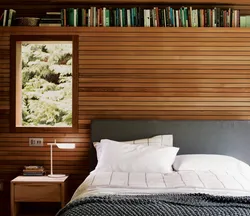 Bedroom Wall Made Of Wood Photo