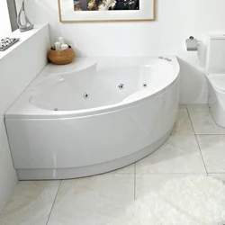 What are the corner bathtubs? Photos of what sizes