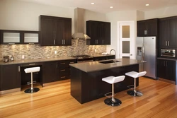 Combination Of Wenge In The Kitchen Interior