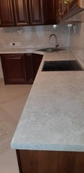 Royal opal countertop in the kitchen interior photo light