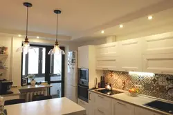 Подвесной потолок с подсветкой на кухне фото