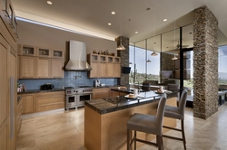 Modern kitchen interiors in the house