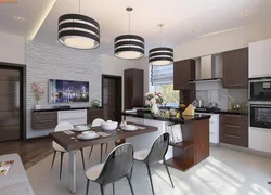 Modern kitchen interiors in the house