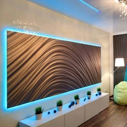 Design with 3D panels in the living room