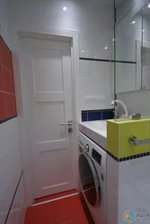 Bathroom design with shower, toilet and washing machine