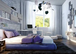 Bedroom interior walls for teenager