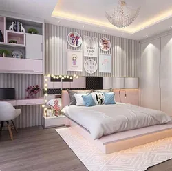 Bedroom interior walls for teenager