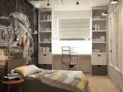 Modern teenager bedroom interior