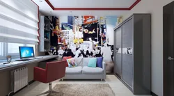 Modern teenager bedroom interior