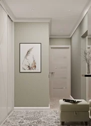 White Wallpaper Design In The Hallway