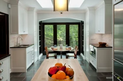 Kitchen Design With Panoramic Windows In A Modern Style Photo