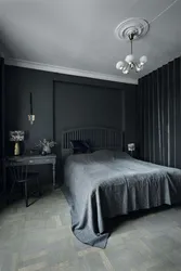 Цвет графит в интерьере спальни