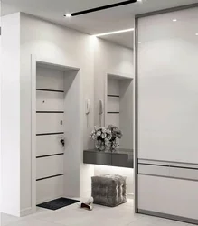 Gray Wardrobe In The Hallway Design