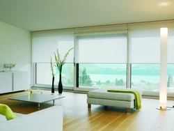 Шторы на панорамные окна в гостиной дизайн фото