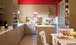 Cream color in the kitchen interior photo how