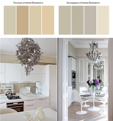 Cream color in the kitchen interior photo how