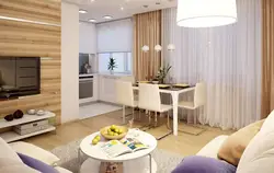 Design of a room combined with a kitchen in Khrushchev