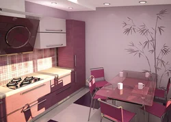 Дизайн Кухни Стены Розовые