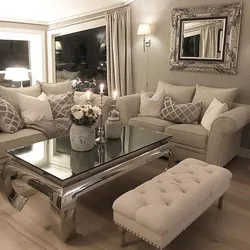Дизайн гостиной с классическим диваном