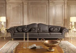 Living room design with classic sofa