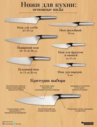 Виды ножей на кухне фото
