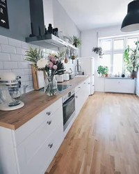 Wooden kitchens in Scandinavian style photo