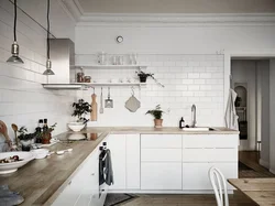 Wooden kitchens in Scandinavian style photo