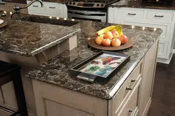 Тарҳи ошхона бо countertops санг