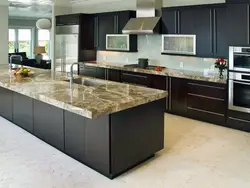 Тарҳи ошхона бо countertops санг