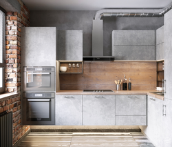 Kitchen design wood concrete