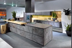 Kitchen design wood concrete