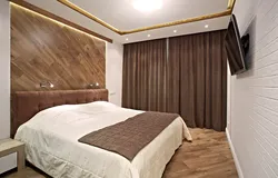 Photo of modern bedrooms with laminate flooring on the wall