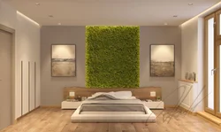 Eco-style in the bedroom interior